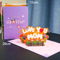 Pop-Up Flower Card Flora 3D Greeting Card for Birthday Mothers Father's Day Graduation Wedding Anniversary Get Well Sympathy Luxurious Weddings