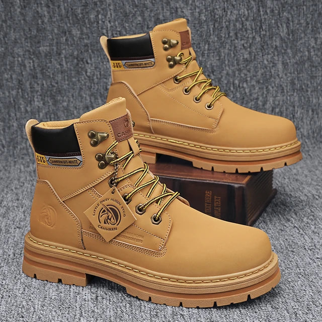 Mens Boots Winter Shoes Leather