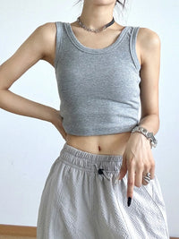 Ribbed Crop Tank Top Women's Tops Luxurious Weddings