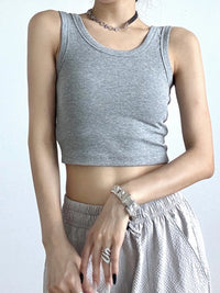 Ribbed Crop Tank Top Women's Tops Luxurious Weddings