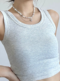 Ribbed Crop Tank Top Women's Tops Luxurious Weddings
