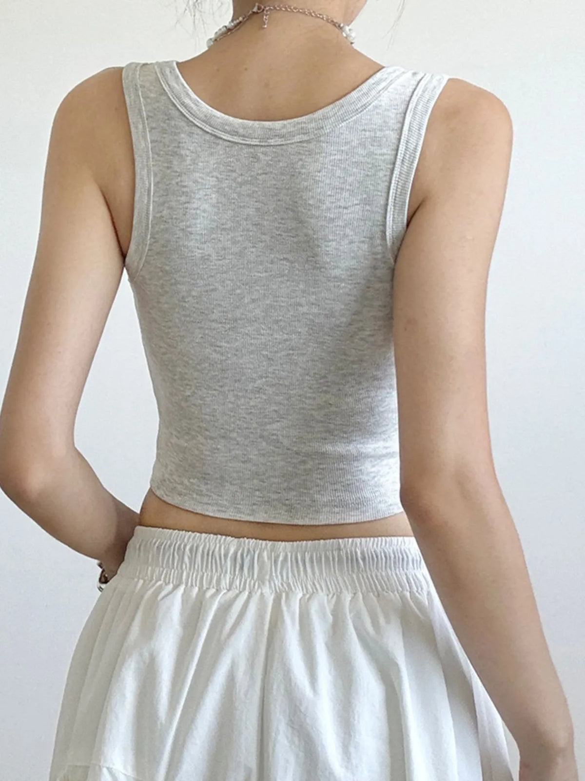 Ribbed Crop Tank Top Women's Tops Luxurious Weddings