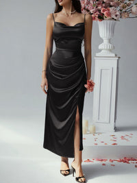 Devine Slit Ruched Maxi Cami Dress maxi dress Luxurious Weddings