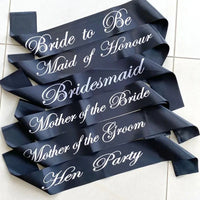 Elegant Wedding Sash for Bridal Party Celebrations Sashes Luxurious Weddings