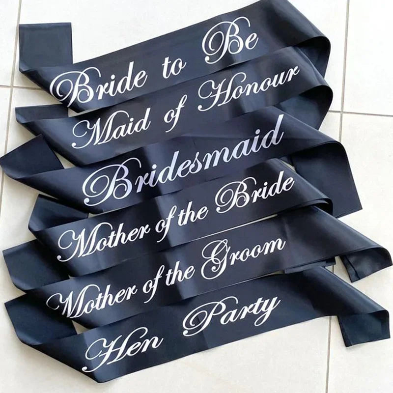 Elegant Wedding Sash for Bridal Party Celebrations Sashes Luxurious Weddings
