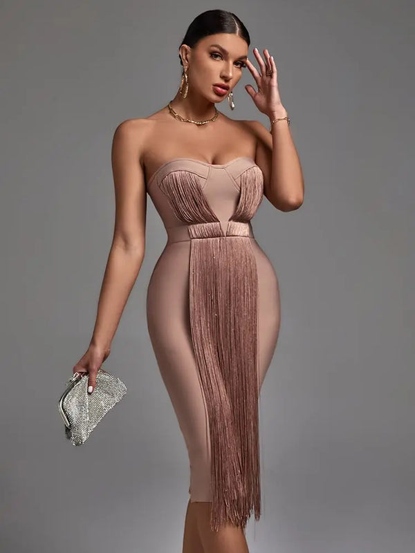 New Tassel Bandage Dress | Evening Dress Luxurious Weddings