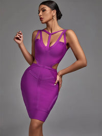 Monica Purple Bandage Dress Luxurious Weddings