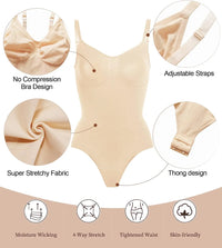 a woman's bodysuit is shown with instructions on how to wear it