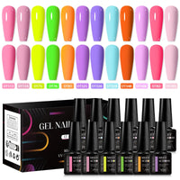 12Pcs Macaron Gel Nail Polish - UV Soak Off Kit nail kits Luxurious Weddings