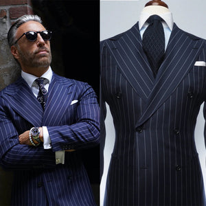 Luxury Striped Tuxedo Jacket | Custom Tailored Suit Luxurious Weddings