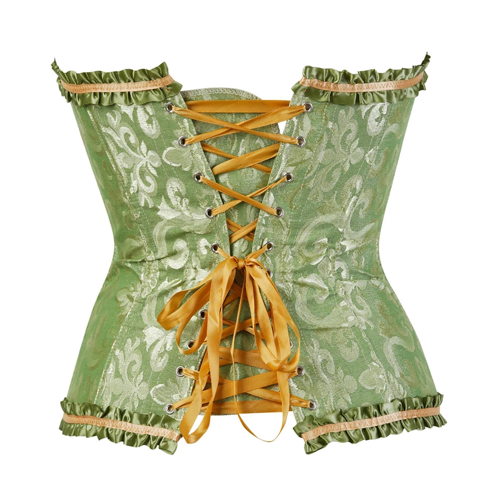 a close up of a corset on a white background