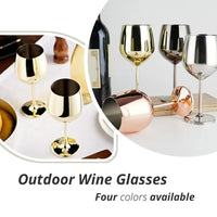 Unbreakable Stainless Steel Wine Glasses stemware Luxurious Weddings