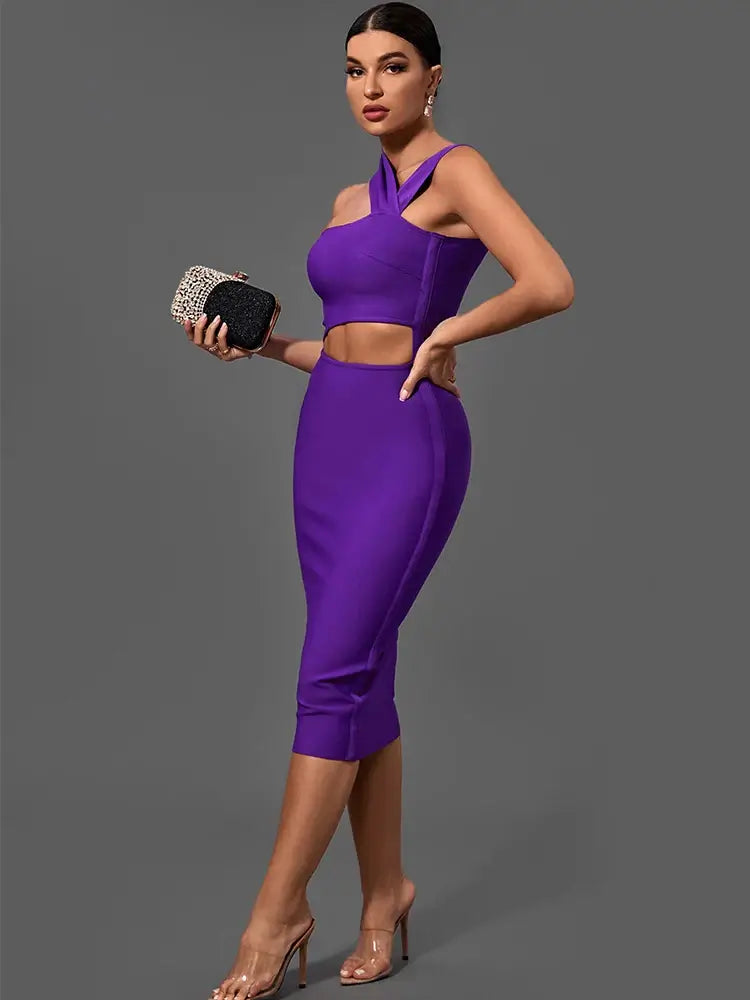 Ultra-Sexy Purple Bodycon Bandage Dress Dresses Luxurious Weddings