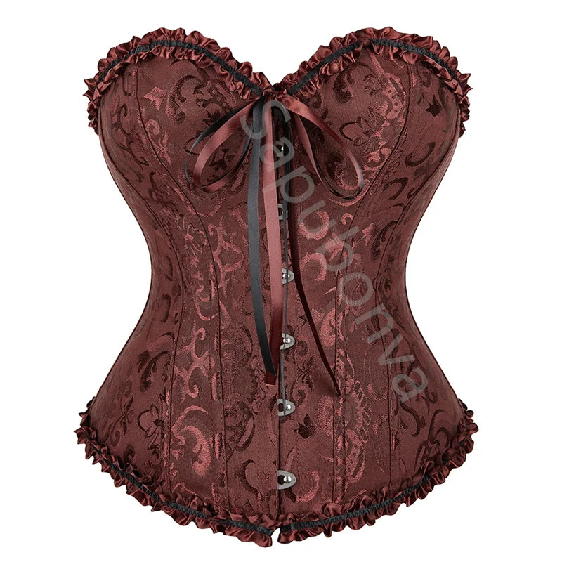 a women's corset with a bow tie
