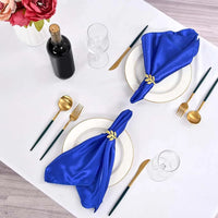 12-Piece Elegant Satin Table Napkin Set Napkins Luxurious Weddings