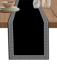 Elegant Black Geometric Table Runner for Events Table Runners Luxurious Weddings