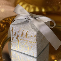 High-End Wedding Candy Box with Pearl Ribbon Bow Luxurious Weddings