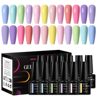 12Pcs Macaron Gel Nail Polish - UV Soak Off Kit nail kits Luxurious Weddings