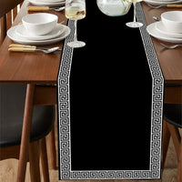 Elegant Black Geometric Table Runner for Events Table Runners Luxurious Weddings