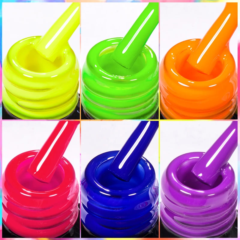12Pcs Neon UV Gel Nail Polish Set - Shine Bright! nail kits Luxurious Weddings