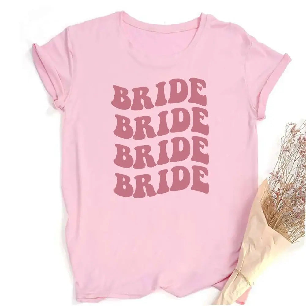 Team Bride Floral Short Sleeve T-Shirt T-Shirts Luxurious Weddings