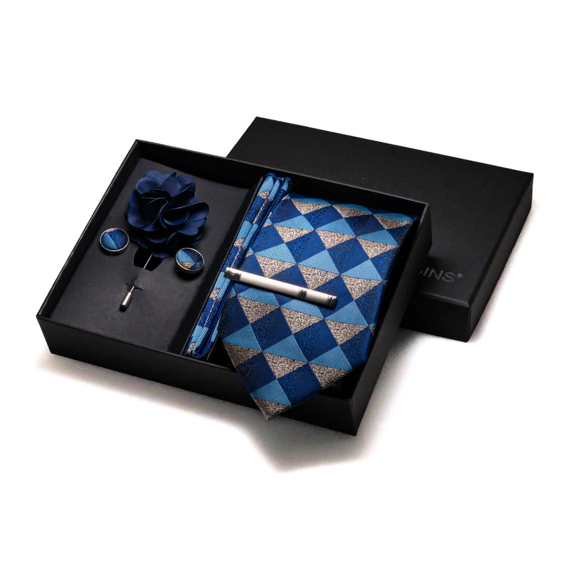 004 - Silk Necktie & Accessories Set Neckties Luxurious Weddings