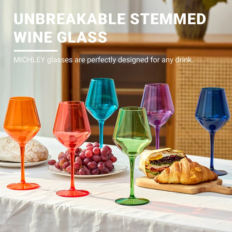 Luxury Unbreakable Tritan Plastic Wine Glass Set stemware Luxurious Weddings