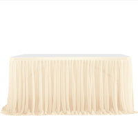 Elegant 6/9FT Party Table Skirt table skirt Luxurious Weddings