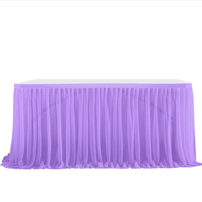 Elegant 6/9FT Party Table Skirt table skirt Luxurious Weddings