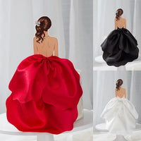 Back Silk Gauze Skirt Cake Topper Cake Topper Luxurious Weddings