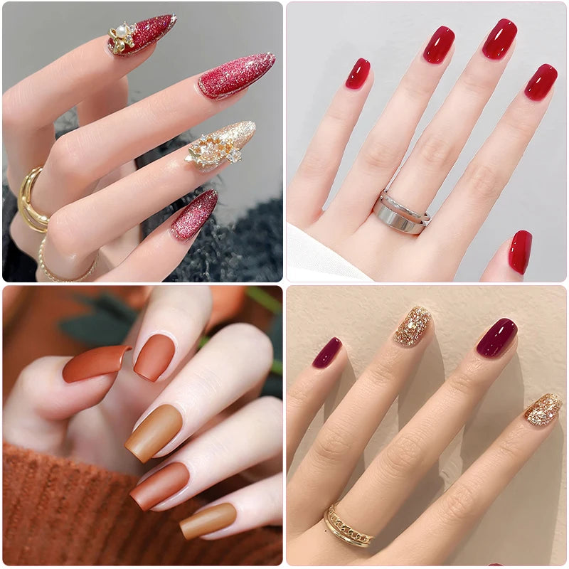 26 Color Gel Nail Polish Set with Base & Top Coat nail kits Luxurious Weddings