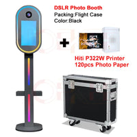 a picture of a digital photo booth and a tripod