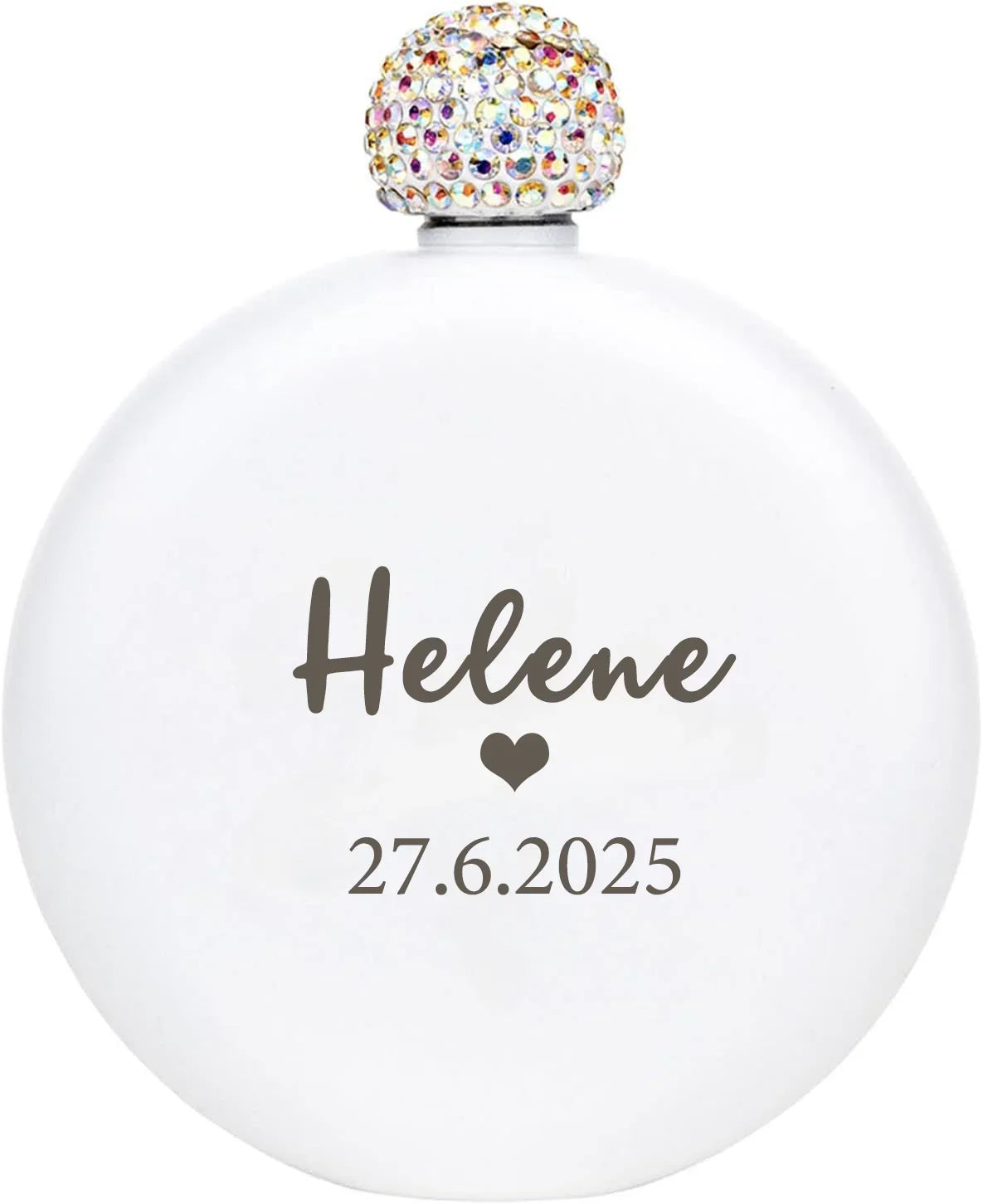 Personalized Round Flasks - Custom Bridesmaid Gifts Flasks Luxurious Weddings