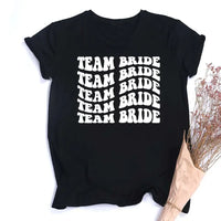 Team Bride Floral Short Sleeve T-Shirt T-Shirts Luxurious Weddings