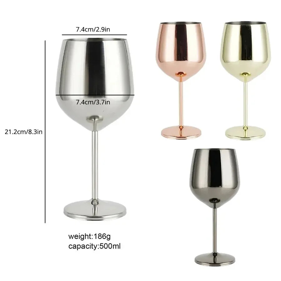 Unbreakable Stainless Steel Wine Glasses stemware Luxurious Weddings