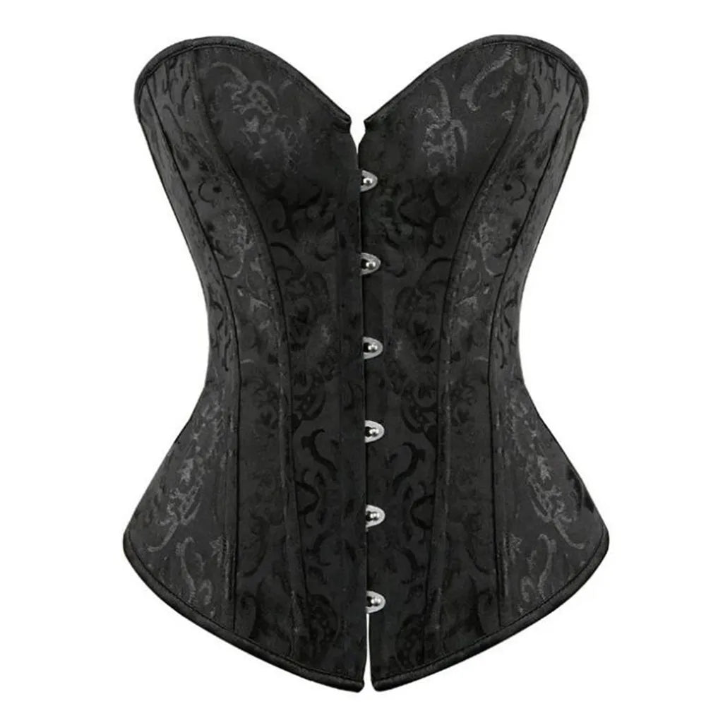 a black corset with buttons on the side