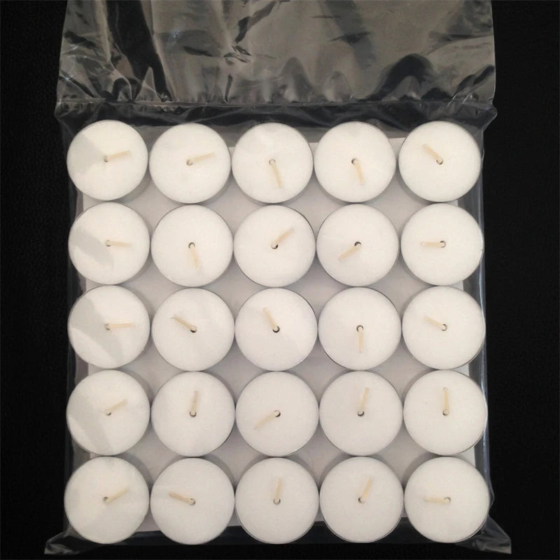 100 Premium Tealight Candles - 4 Hours Burn Time Candles Luxurious Weddings