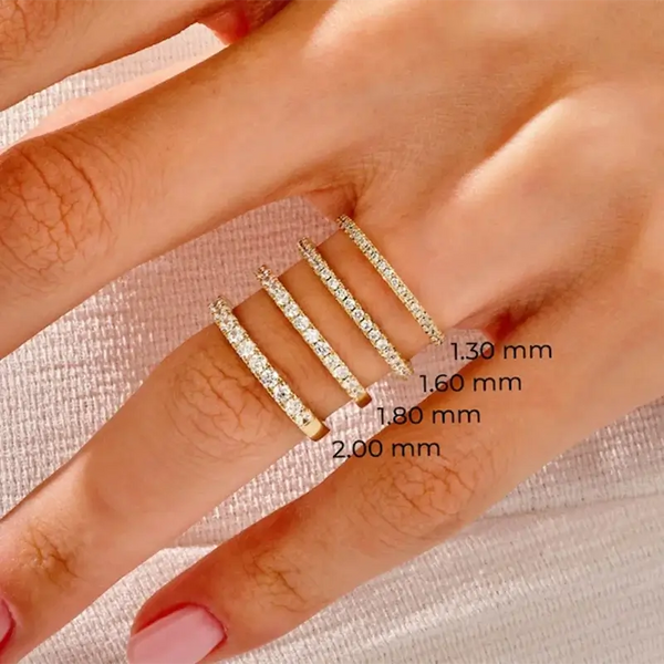 Moissanite Wedding Band Ring Luxurious Weddings