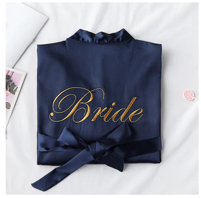 Team Bride Satin-Silk Robe Luxurious Weddings