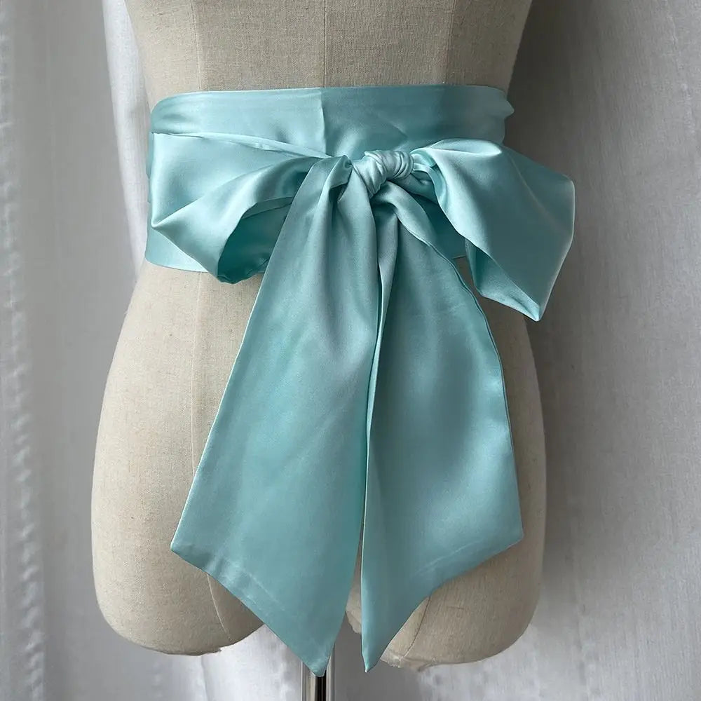 Bridesmaid Waist Sash | Light Blue Bridal sashes Luxurious Weddings