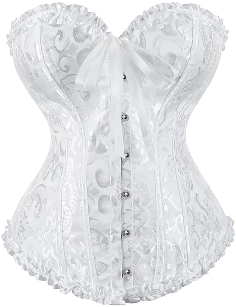 Floral Lace-Up Corset Top Luxurious Weddings