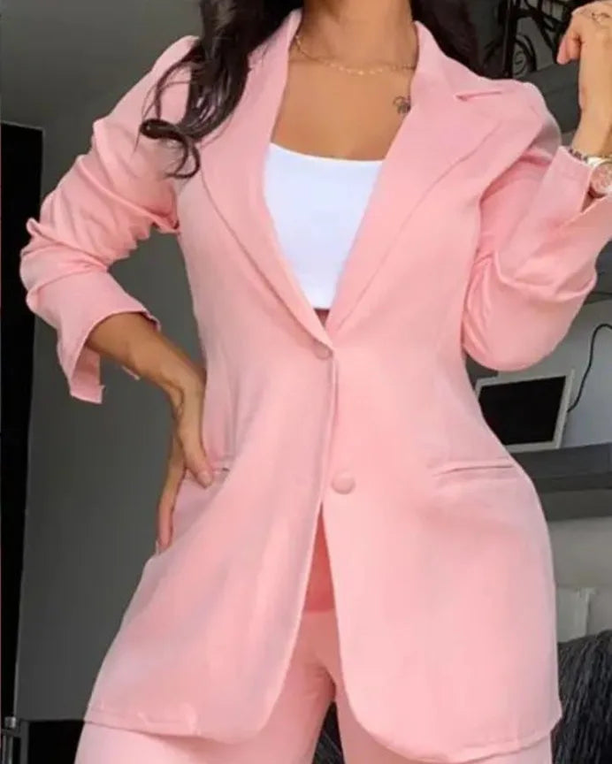 Elegant Women's Blazer Set - Two Piece Set Suit Luxurious Weddings