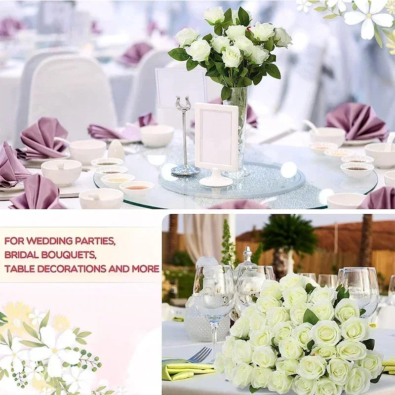 a collage of photos of a table with flowers