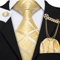 Gold Silk Tie Set Gold Luxurious Weddings