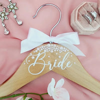 Elegant Pearl-Accented Bridal Wedding Hanger Hangers Luxurious Weddings