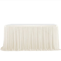 Elegant 6/9FT Party Table Skirt table skirt Luxurious Weddings