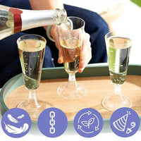 25pcs 150ml Clear Plastic Champagne Flutes stemware Luxurious Weddings