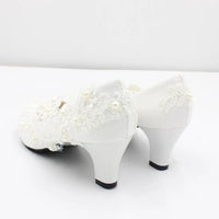 Perfectly Elegant White Lace Wedding Shoes - 4 Heel Heights Available! Luxurious Weddings