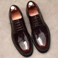 Handmade Genuine Leather Brogue Oxford Dress Shoes for Men Luxurious Weddings