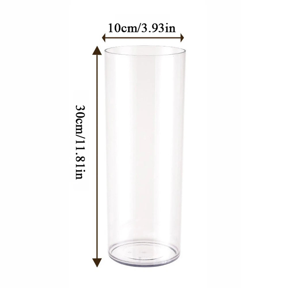 Unbreakable Acrylic Cylinder Flower Vase vases Luxurious Weddings